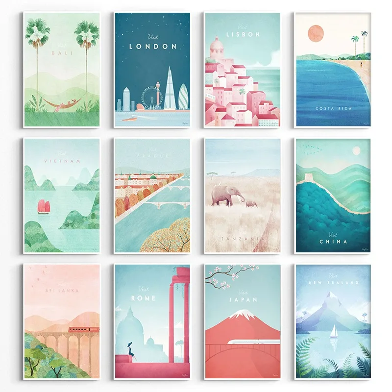 Resin Art World - Minimalistyczne plakaty podróżnicze z motywami Paryża,
