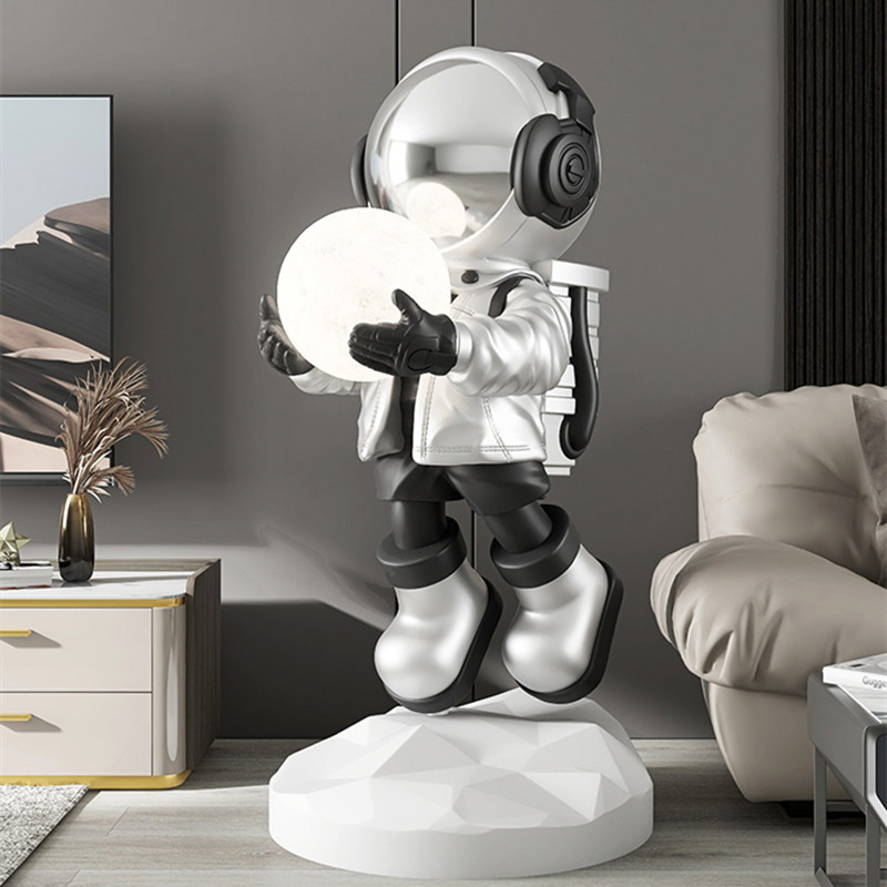 Resin Art On Floor - Lampa podłogowa astronauta 2026, dekoracyjna statua,