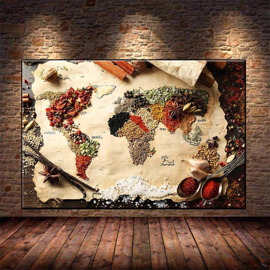 Resin Art World - Diamentowy obraz mozaikowy Przyprawa i łyżka
