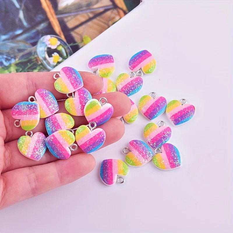 Resin Art Handmade - 10 szt. Kolorowe zawieszki z żywicy