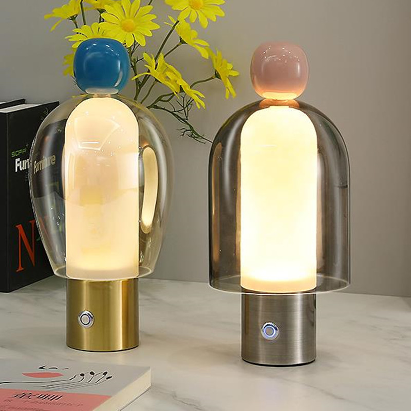 Resin Art On Floor - Lampa Stołowa Easy Peasy Nordic USB