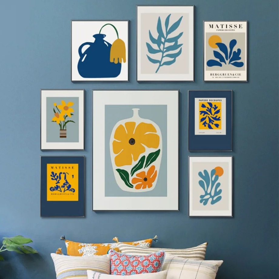 Resin Art Wall Decor - Henri Matisse Picasso Plakaty Grafiki Kwiatowy