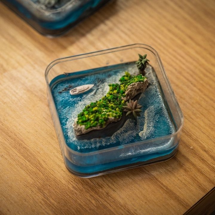 Ręcznie robiona mikro-wyspa z  – Resin Art Gift For Birthday recenzja i cena
