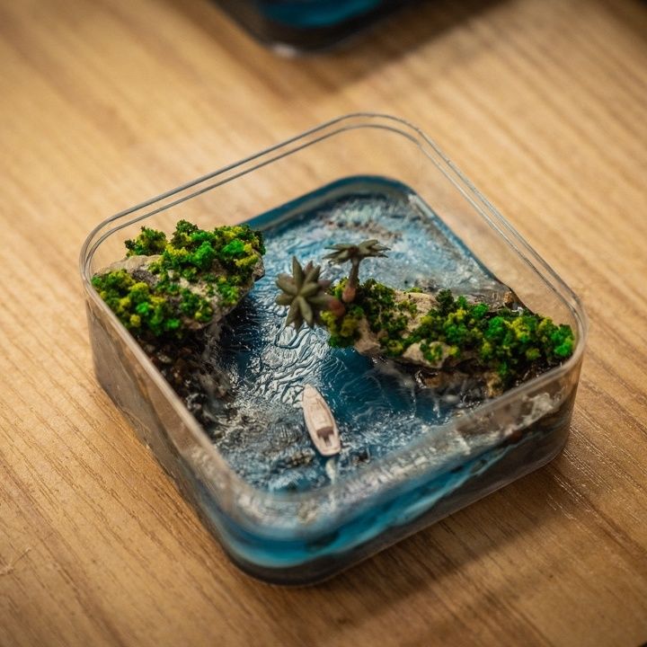 Ręcznie robiona mikro-wyspa z  – Resin Art Gift For Birthday recenzja i cena