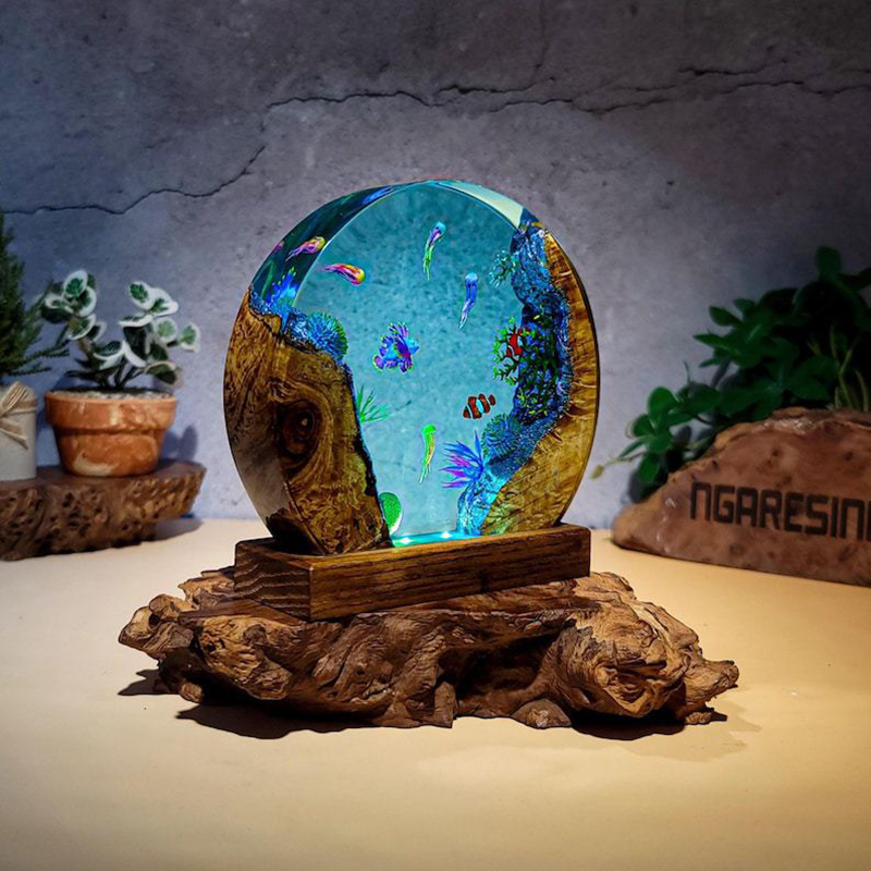 Lampa stołowa z żywicy z motyw – Resin Art Baby recenzja i cena