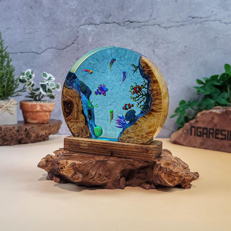 Lampa stołowa z żywicy z motyw – Resin Art Baby recenzja i cena