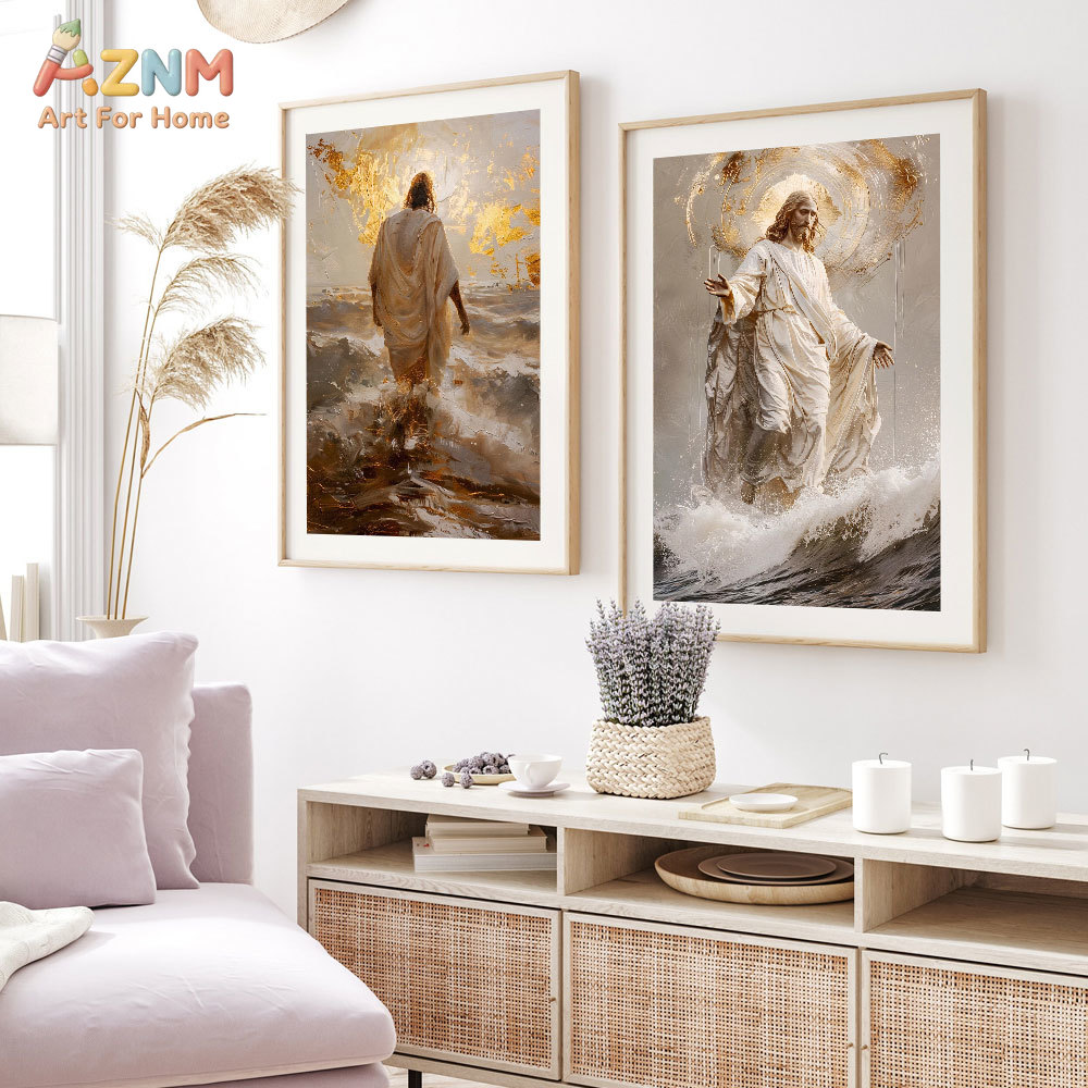 AZNM Obraz na płótnie Jezus Ch – Resin Art On Canvas recenzja i cena