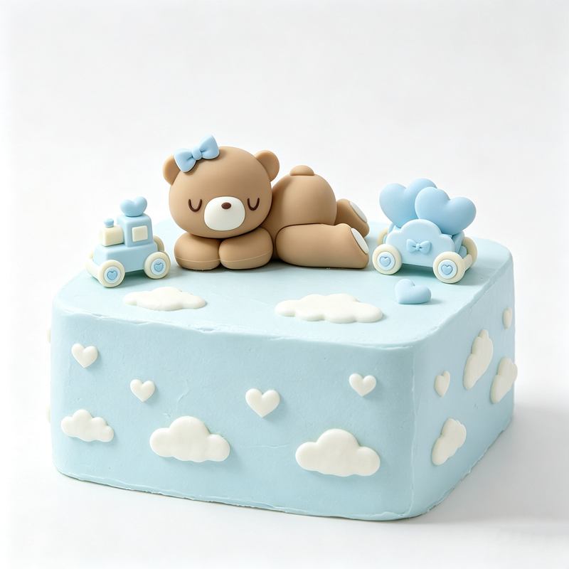 3D Różowo-Niebieski Niedźwiedź – Resin Art Baby recenzja i cena
