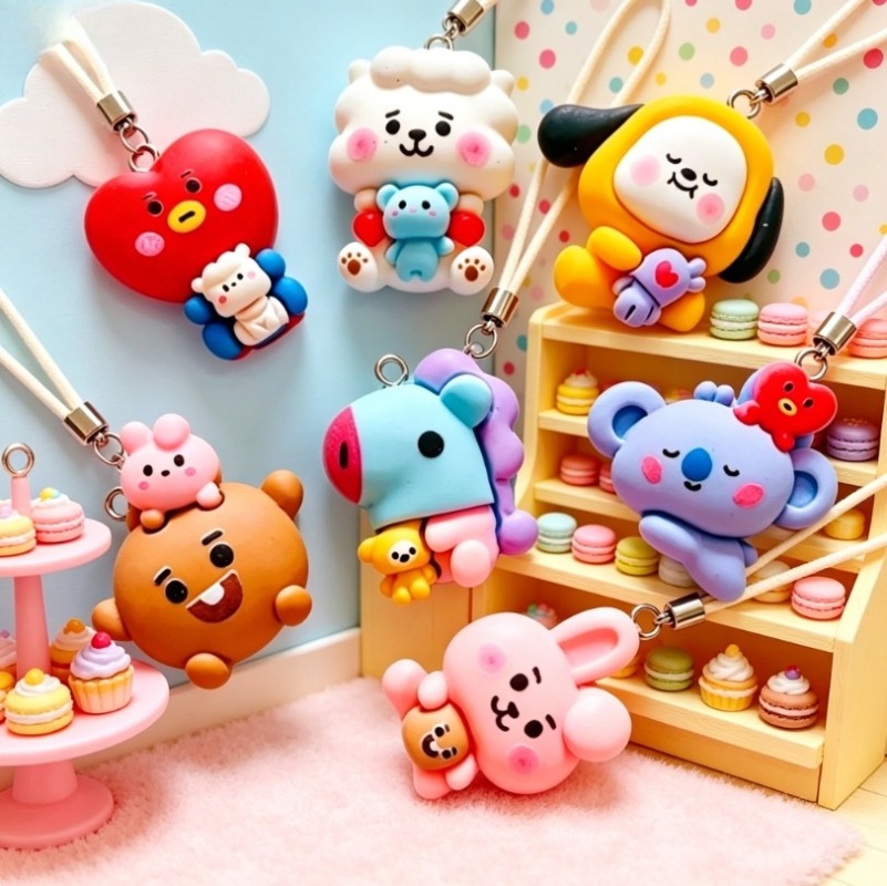 7 szt. BT21 Żywiczne Charmsy z – Resin Art Handmade recenzja i cena