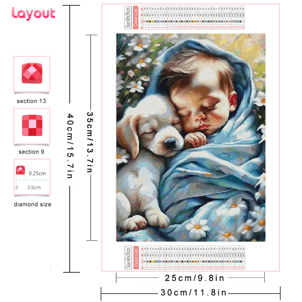 Obraz diamentowy Huacan 5D Diy – Resin Art Baby recenzja i cena